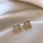 Women's Geometric Cubic Zirconia Stud Earrings