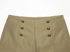Women's High Street Casual Chic Shorts Suit Single Breasted Jacket Outfit Set