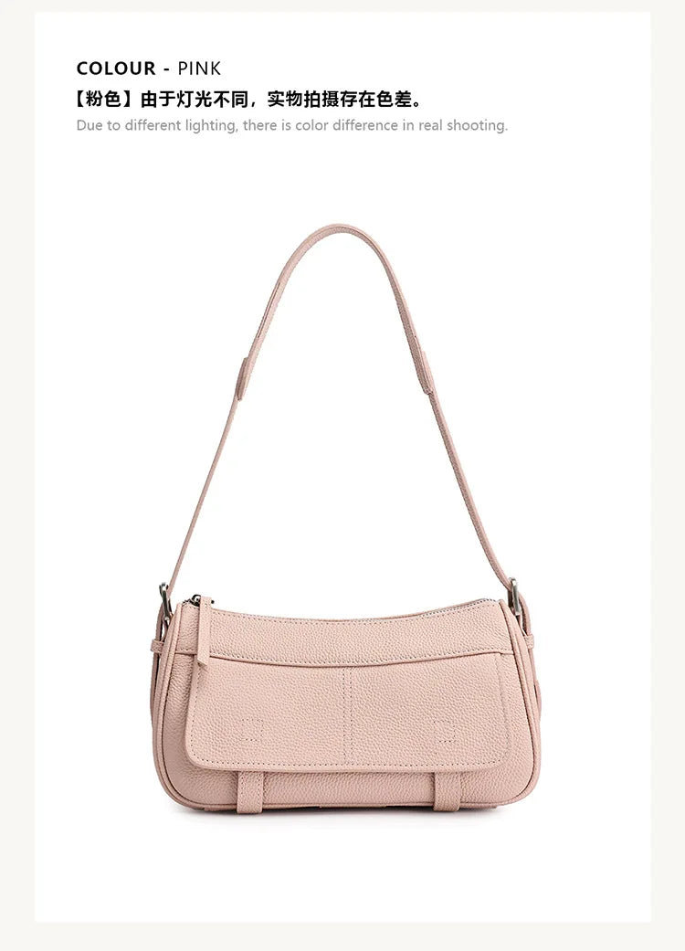 Women's Vintage Genuine Leather Crossbody Bag – Soft Cowhide Bowling Shoulder Bag