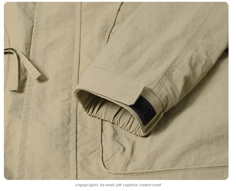 Men's Slim-Fit Zip-Up Baseball Collar Jacket