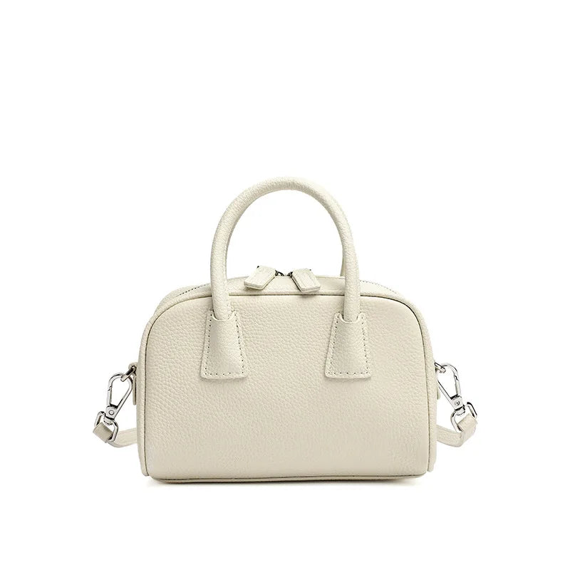 Women's Genuine Cowhide Leather Satchel – Pillow Crossbody Shoulder Bag