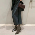 Women's Minimalist Square-Toe Slip-On Ankle Boots