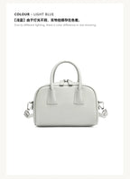Women's Genuine Cowhide Leather Satchel – Pillow Crossbody Shoulder Bag