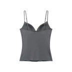Women's Top Solid Backless Corset V-Neck Thin-Strap Cami Tank Top