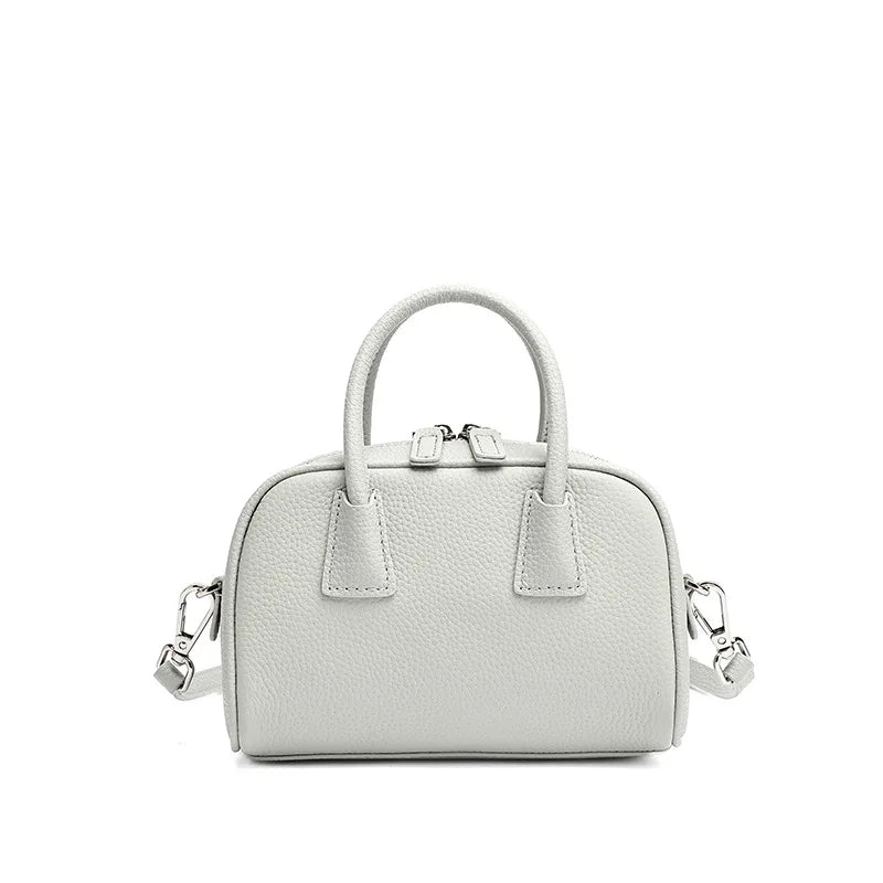 Women's Genuine Cowhide Leather Satchel – Pillow Crossbody Shoulder Bag