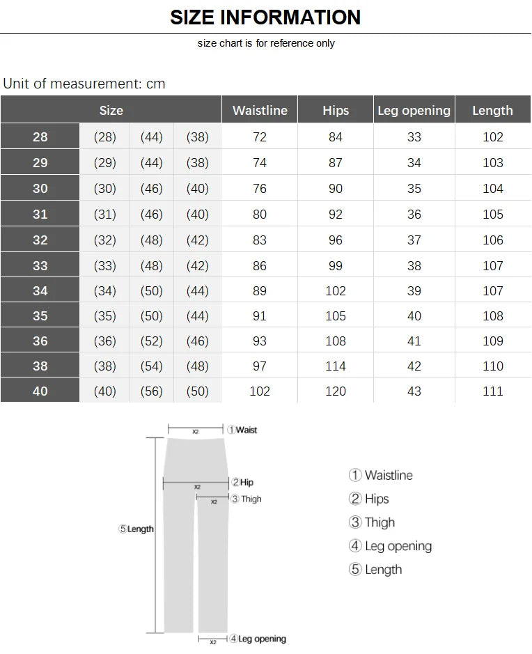 New High Quality Jeans Men's Business Casual Straight Denim Pants Stretch Fashion Classic Work Trousers Blue Black Male