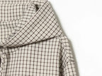 Women's Jacket Plaid Hooded Full-Zip Loose Turn-Down Collar Full-Sleeve Varsity Bomber Coat