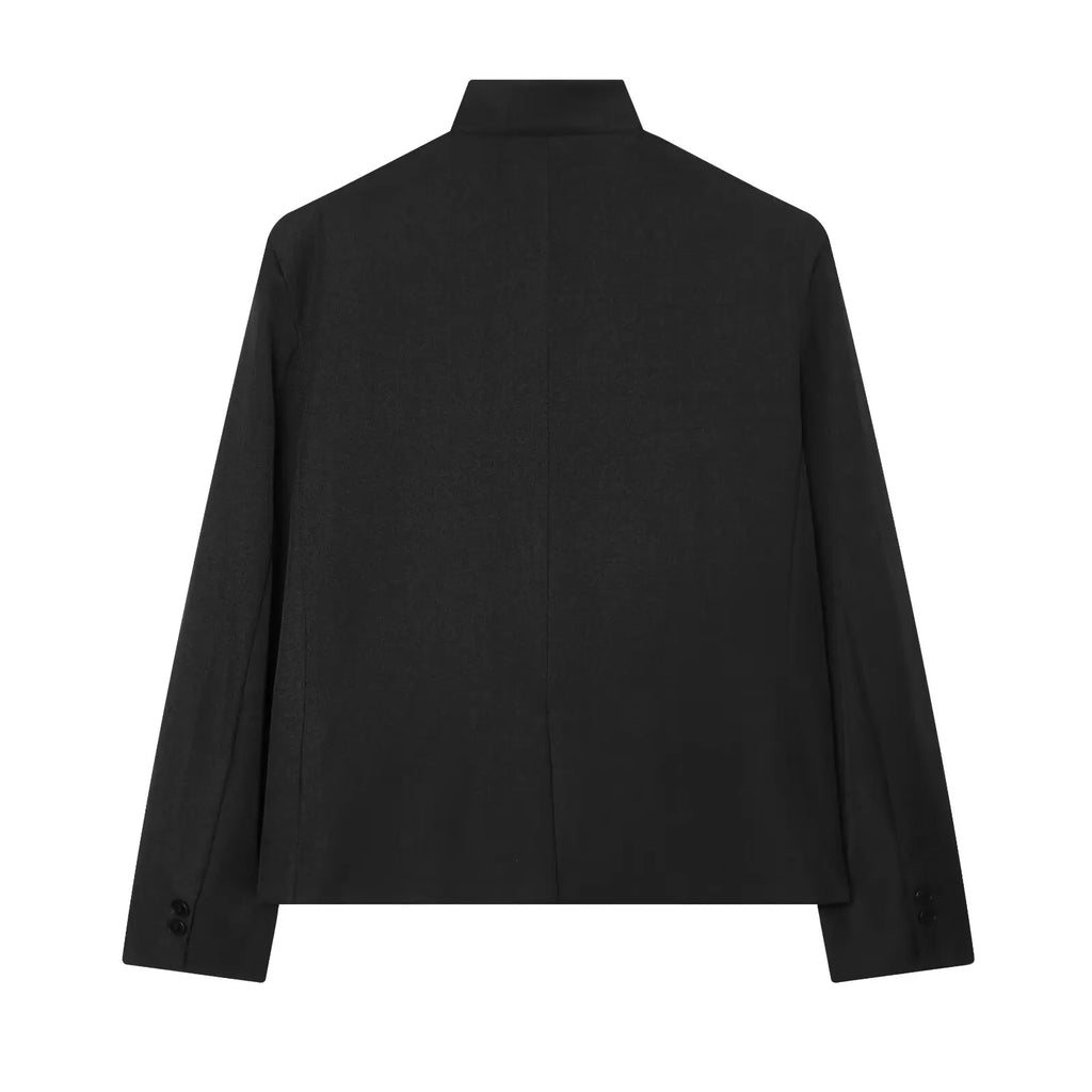 Women's Autumn Blazers Jackets 2026 High Neck Double Button Fashion Elegant Blazers