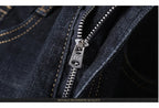 Men's Soft Straight Denim Pants Classic Business Black Biker Jeans Overalls Masculino Pantalone Hombre Mannen Homme