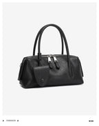Women's Genuine Leather Bowling Shoulder Bag – Vintage Cowhide Crossbody