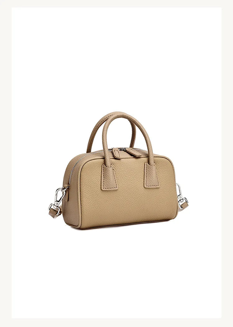 Women's Genuine Cowhide Leather Satchel – Pillow Crossbody Shoulder Bag
