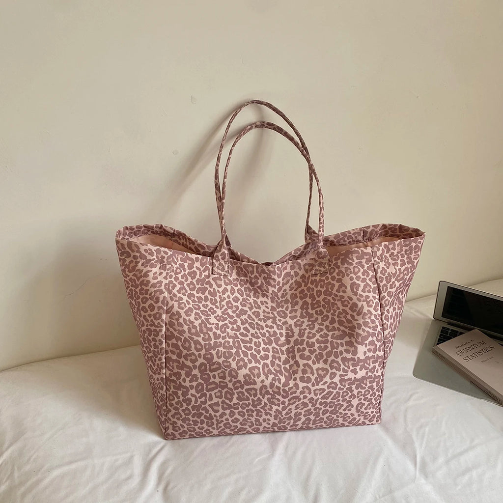 Women's Large Capacity Canvas Tote Bag – Retro Casual Shopper Shoulder Bag