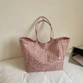 Women's Large Capacity Canvas Tote Bag – Retro Casual Shopper Shoulder Bag