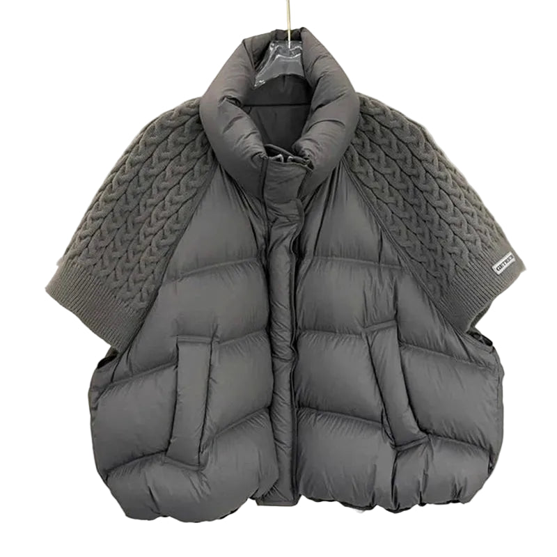 Women's Quilted Puffer Vest with Stand Collar