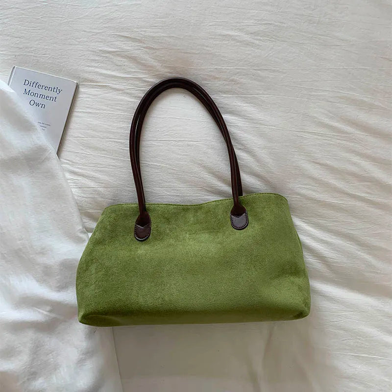 Women's Retro PU Leather Underarm Tote Bag – Casual Shoulder Handbag