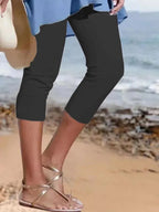 Women's Cropped Casual Leggings Summer Comfort Stretchy Plus Sizes Pants