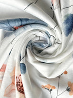Floral White Jumpsuit Casual Sleeveless V-Neck Backless Wide Leg Long Overall