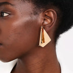 Triangle Earrings 18K Gold-Plated Gold Fashion Jewelry Gold One Size Triangle_Earrings_18K_Gold-Plated_Gold_Fashion_Jewelry Trendsi