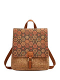 Vintage Bark Print Flap Backpack – Stylish Travel & Everyday Bag