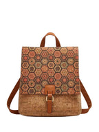 Vintage Bark Print Flap Backpack – Stylish Travel & Everyday Bag