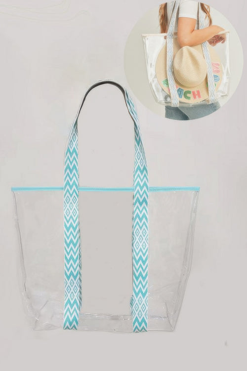 Hat Carrying Clear Tote Bag with Spacious Transparent Design
