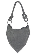 Elegant Rhinestone Shoulder Bag with Mixed Metal Accents