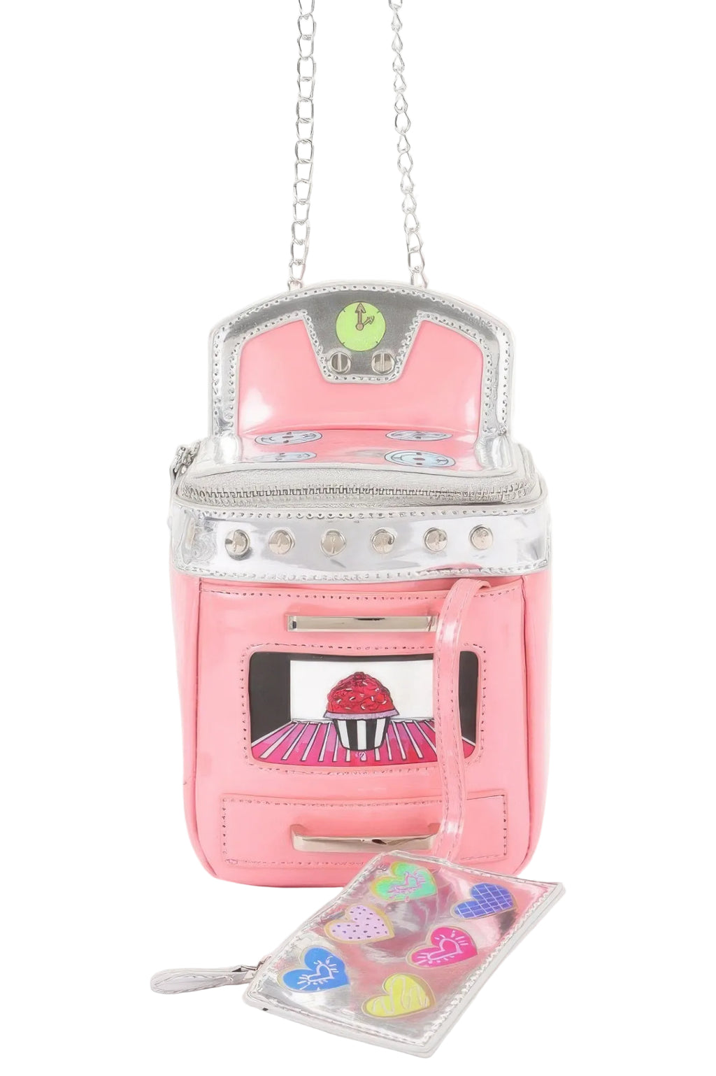 Novelty Mini Bag with Matching Card Holder and Chain Strap