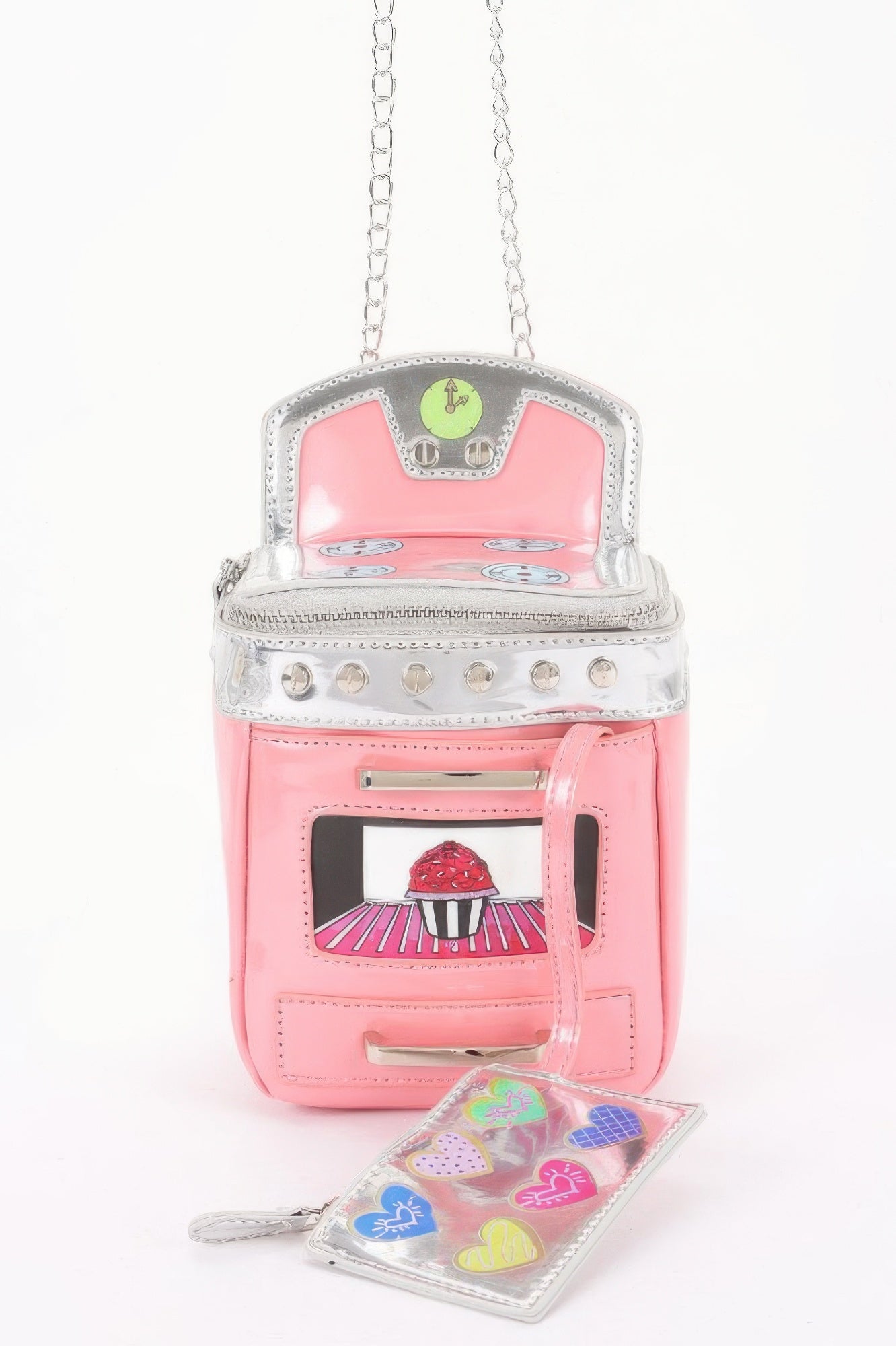 Novelty Mini Bag with Matching Card Holder and Chain Strap