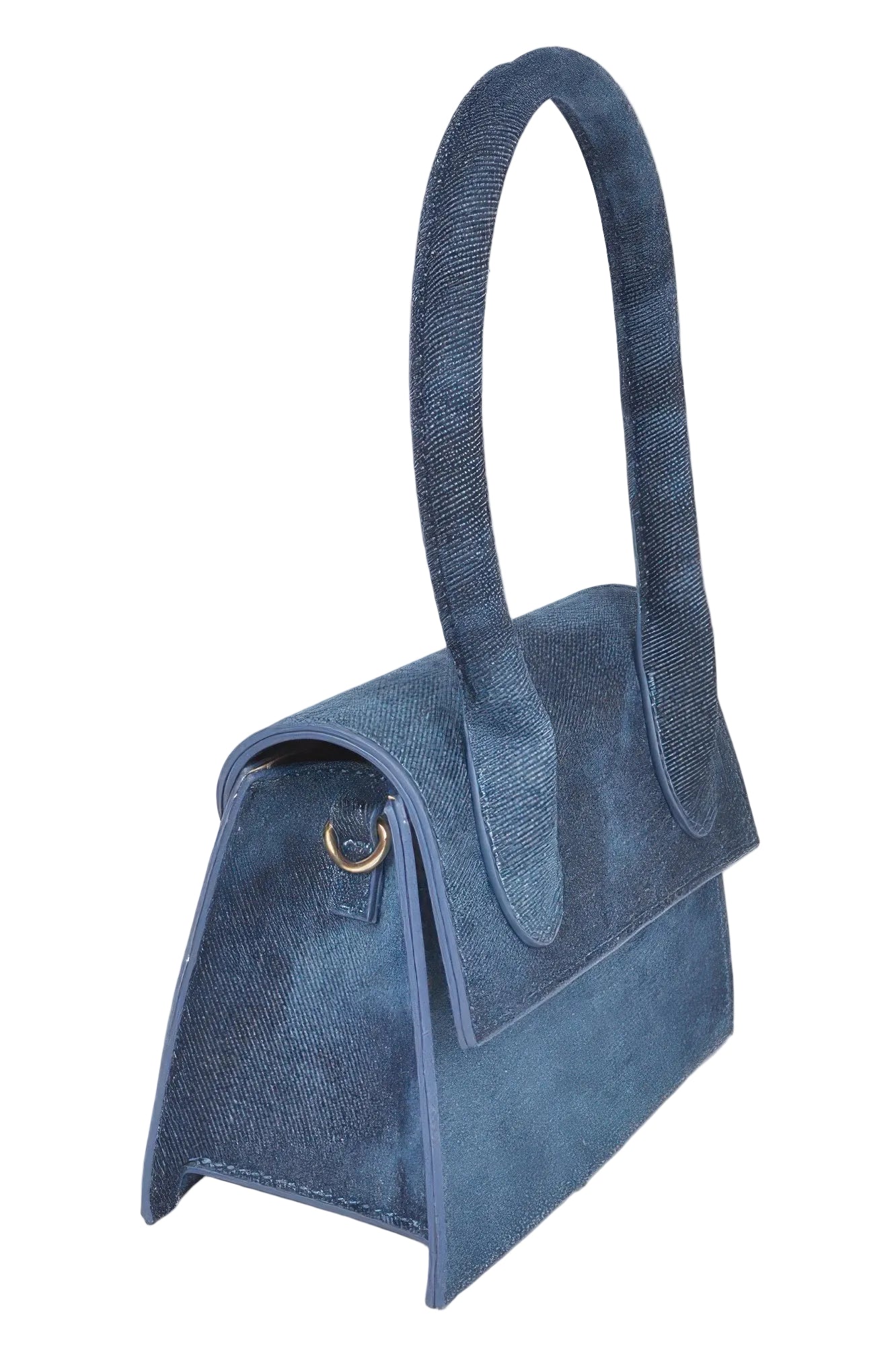 Denim Top Handle Crossbody Bag