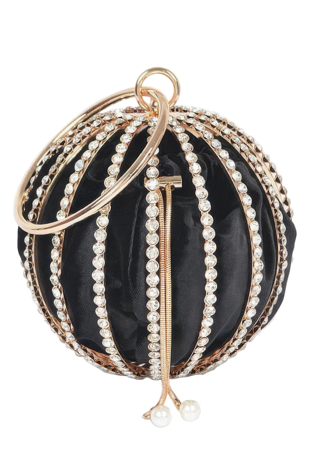 Rhinestone Round Cage Party Bag
