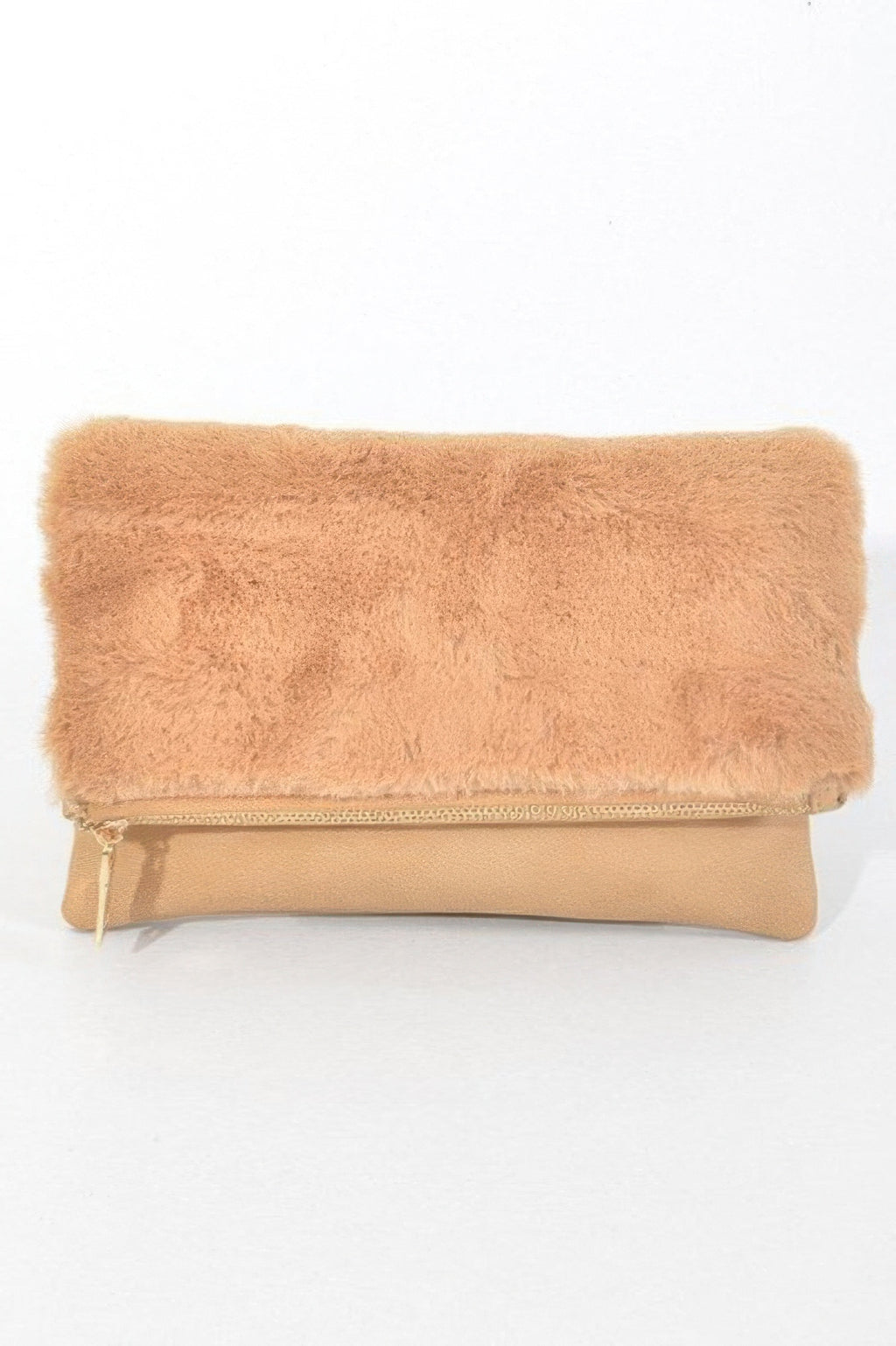 Fluffy Foldable Hand Clutch Bag