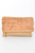 Fluffy Foldable Hand Clutch Bag