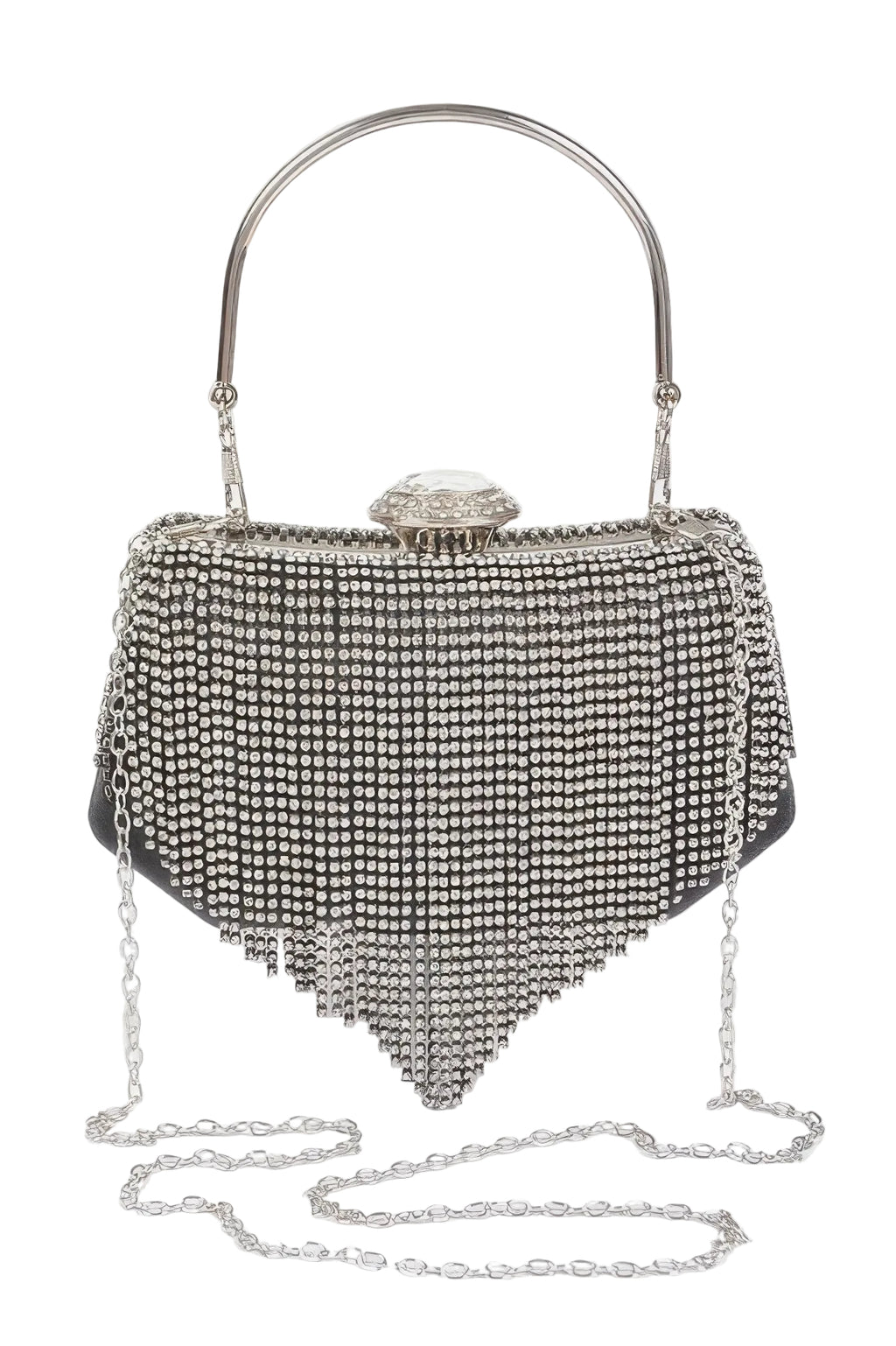 Rhinestone Fringe Party Clutch