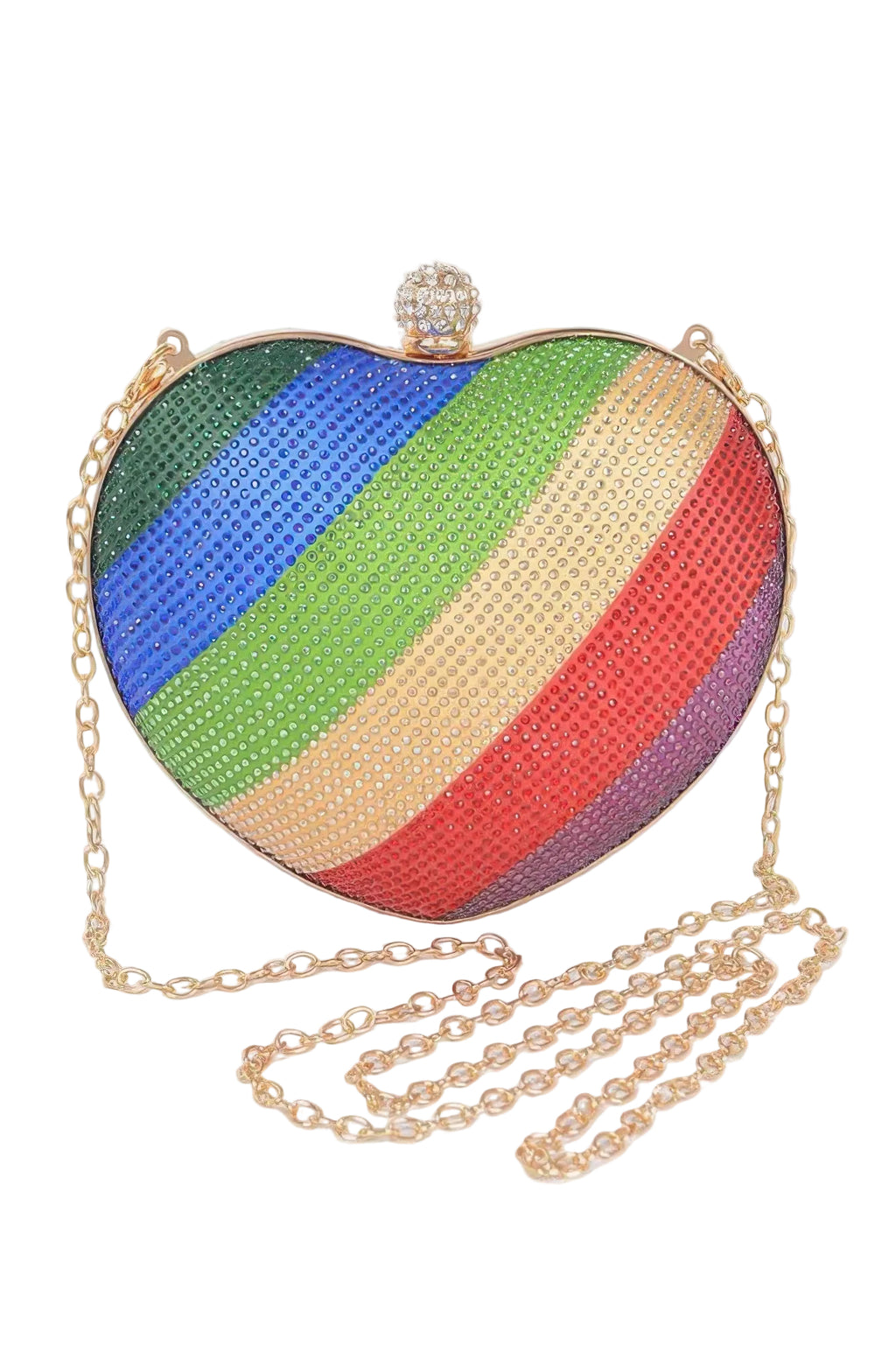 Rhinestone Hotfix Multi-Color Clutch