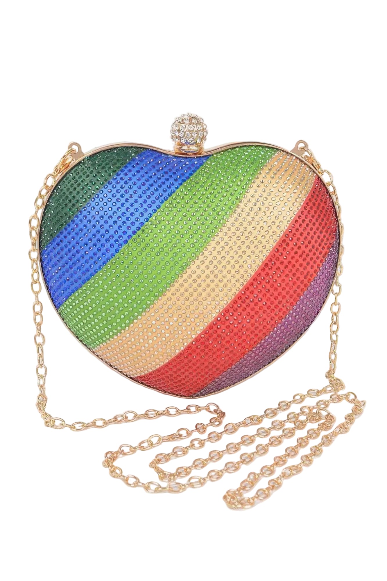 Rhinestone Hotfix Multi-Color Clutch