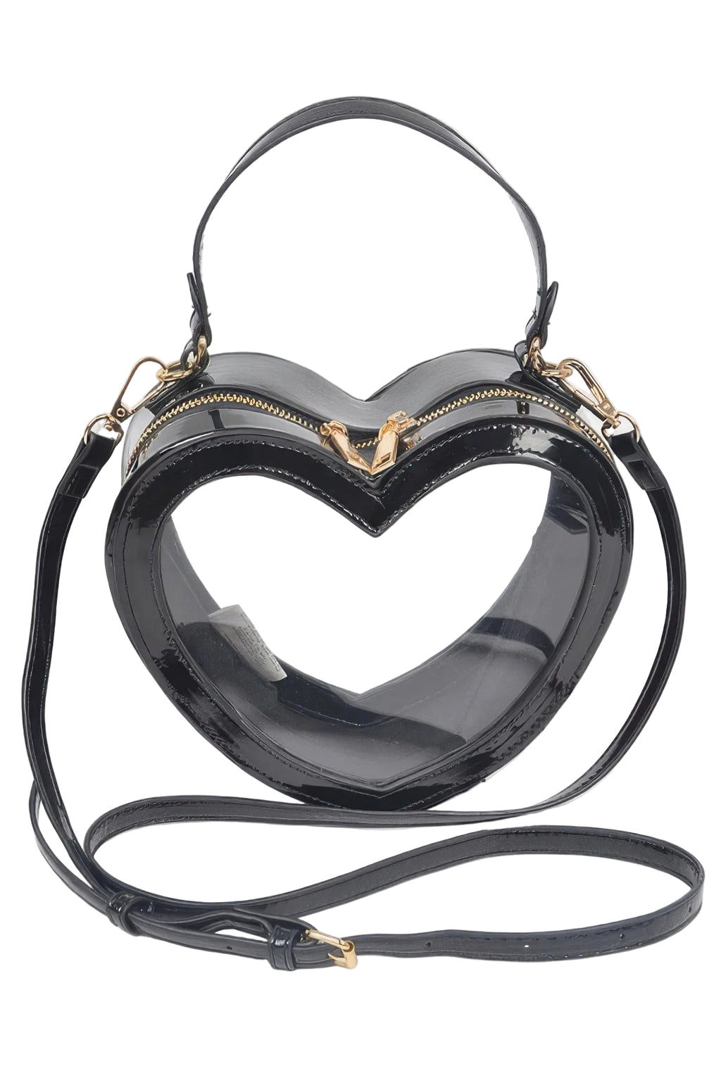Heart-Shaped Transparent Crossbody Bag