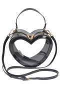 Heart-Shaped Transparent Crossbody Bag