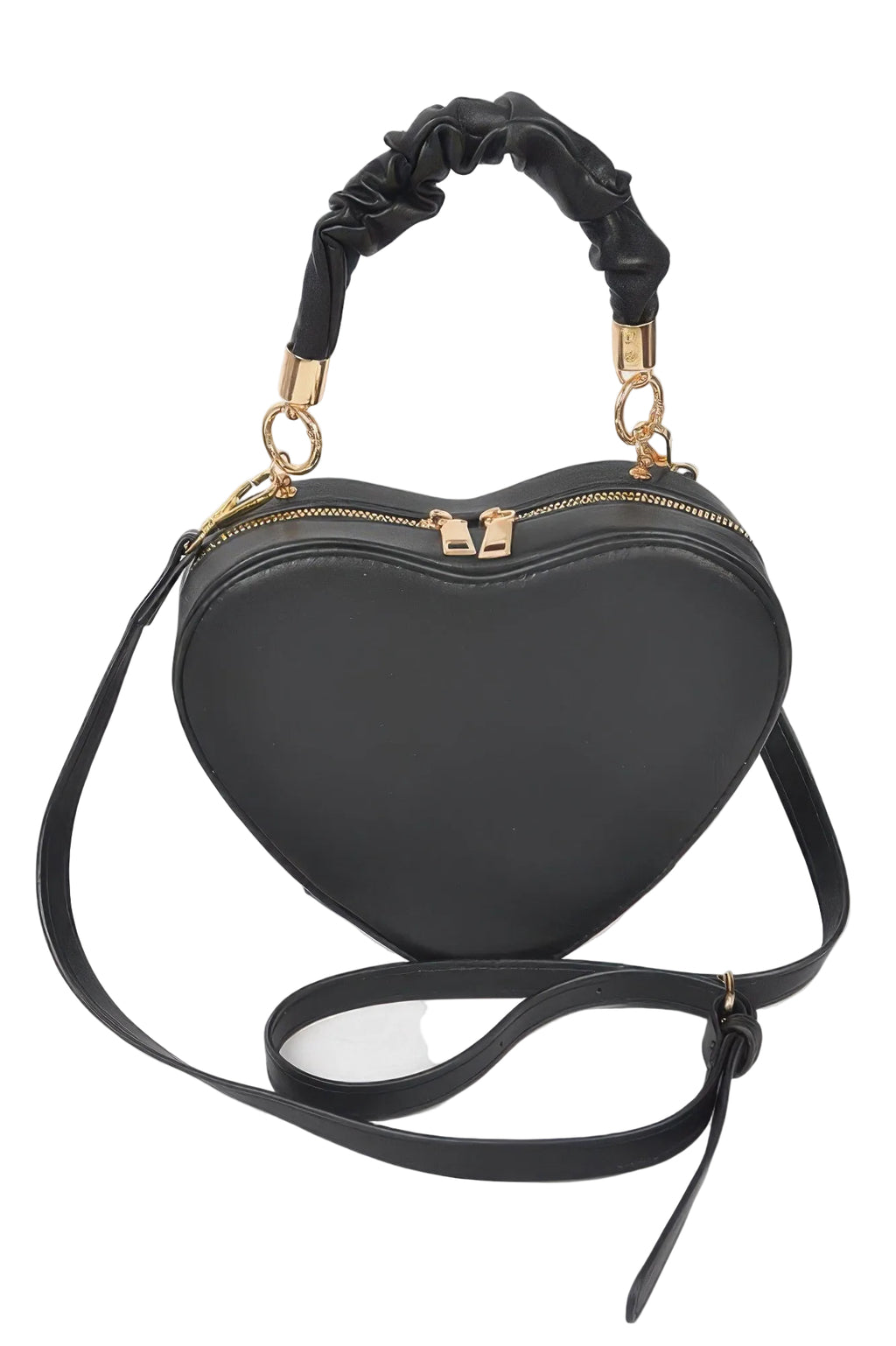 Heart-Shaped Top Handle Bag with Structured Silhouette