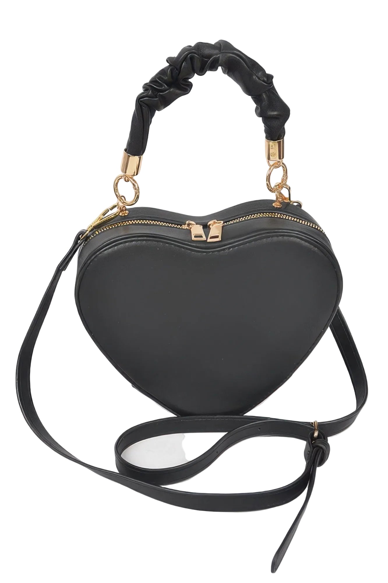 Heart-Shaped Top Handle Bag with Structured Silhouette