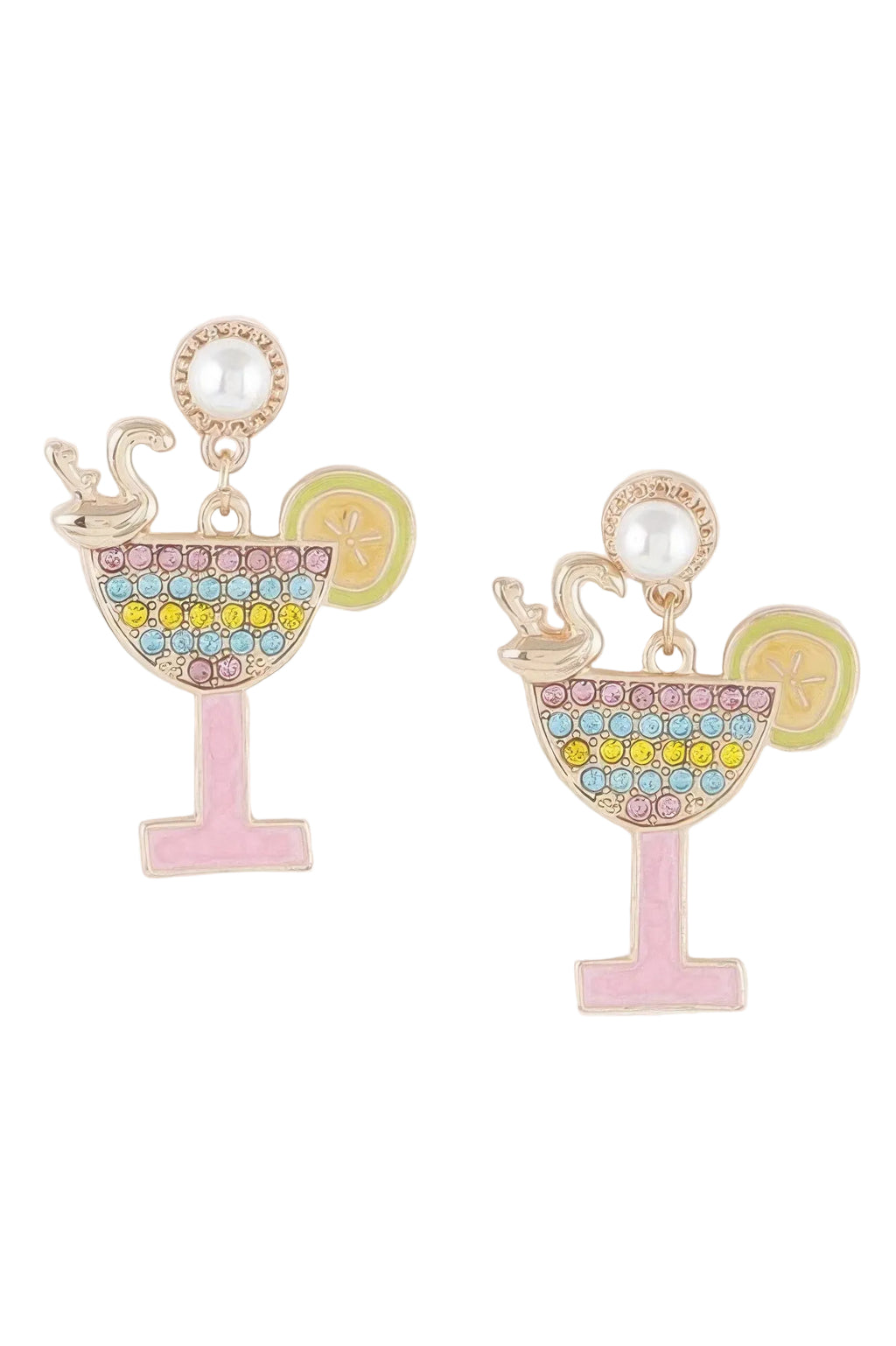 Luxury Cocktail Drop Earrings - Elegant Sparkling Stone-Accented Drop Design, Lightweight, 1 x 1.5 inches