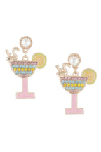 Luxury Cocktail Drop Earrings - Elegant Sparkling Stone-Accented Drop Design, Lightweight, 1 x 1.5 inches