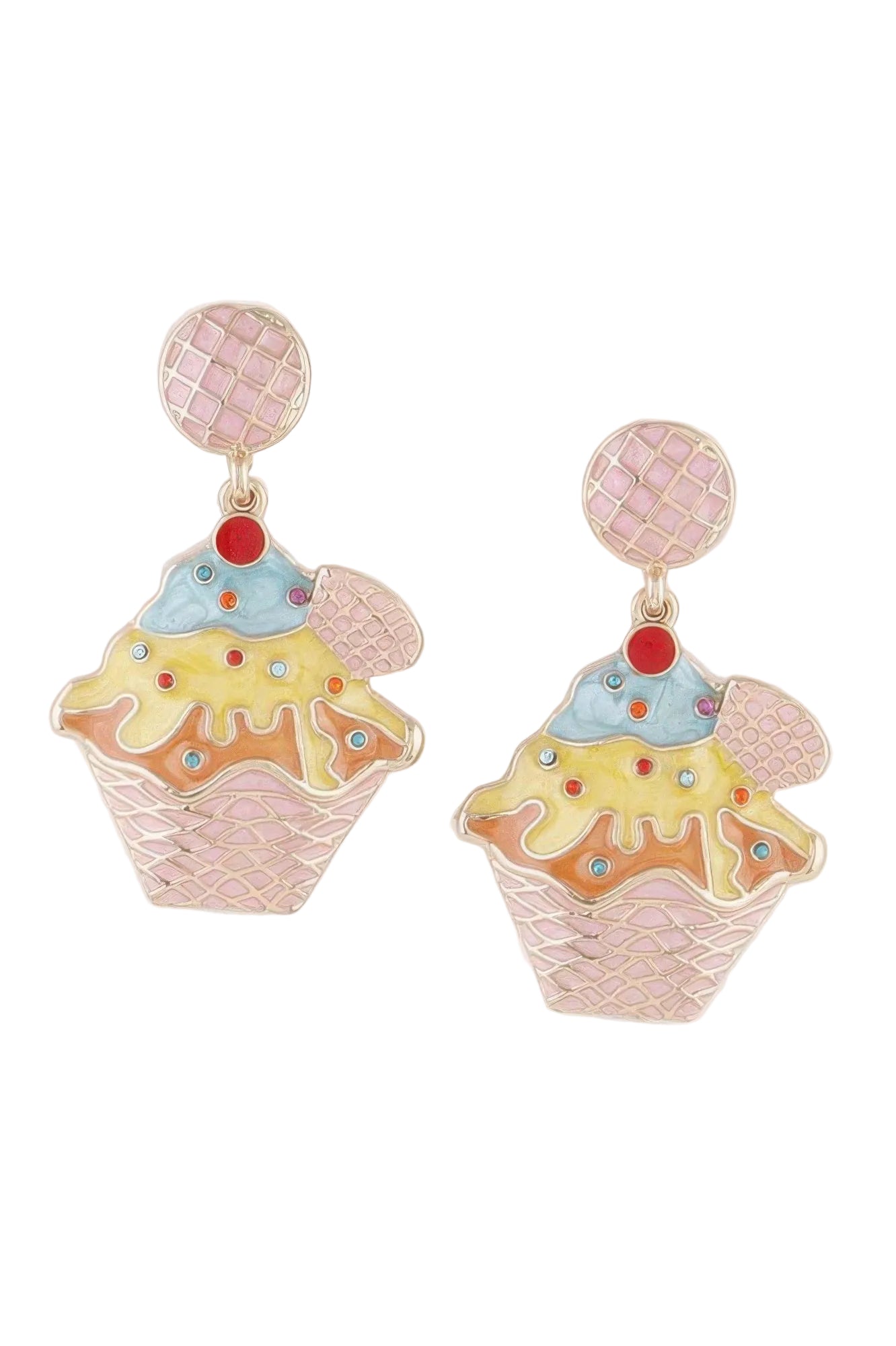 Waffle Sundae Drop Earrings