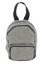 Rhinestone Crossbody Bag with Mixed Metal Hardware, Compact Sparkling Evening Purse 5.5W x 7H x 3D Inches