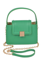 Faux Leather Top Handle Crossbody Bag