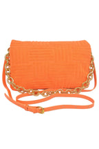 Towel Embossed Chain Flap Bag