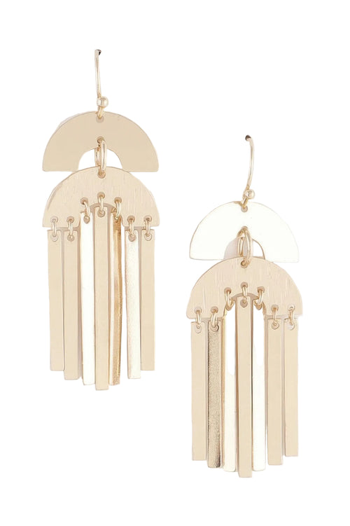 Double Arch Bar Drop Earrings
