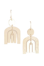 Triple Arch Earrings with Layered Geometric Design