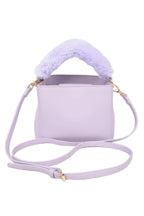 Faux Leather Bag with Fur Handle