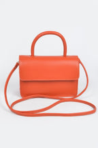 Faux Leather Pleated Shoulder Strap Bag