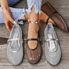 Women's Breathable Mesh Slip-Ons Flat Lightweight Close Toe Shoes
